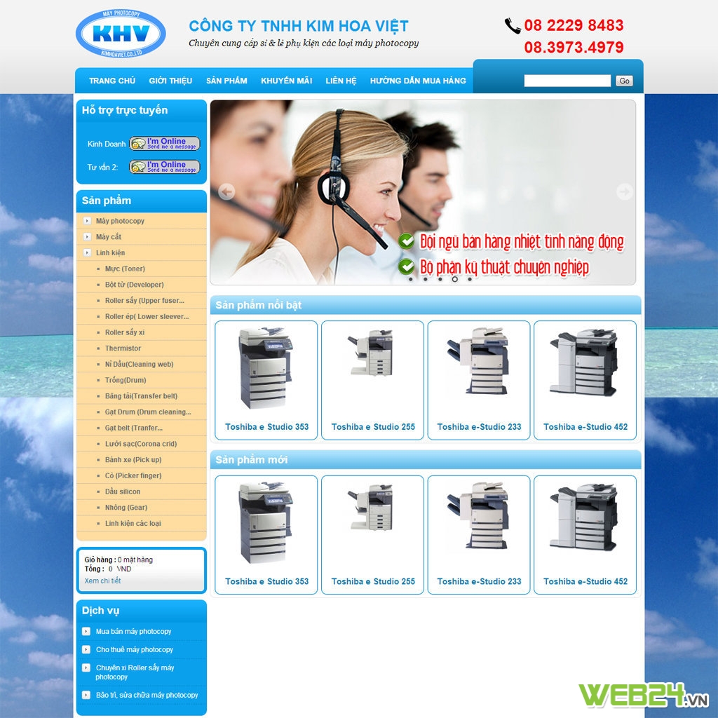 Thiết kế website công ty Kim Hoa Việt