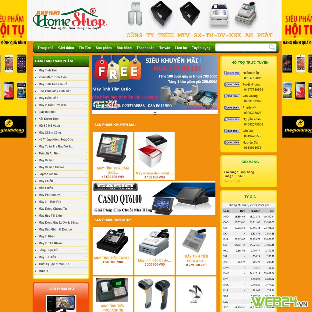 Thiết kế web bán hàng công ty An Phát Shop