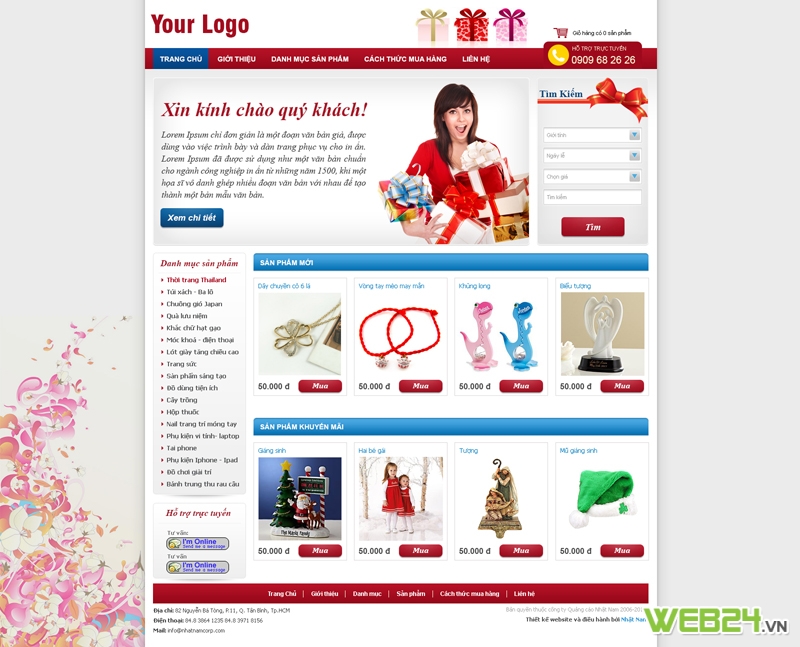 Mẫu web bán hàng