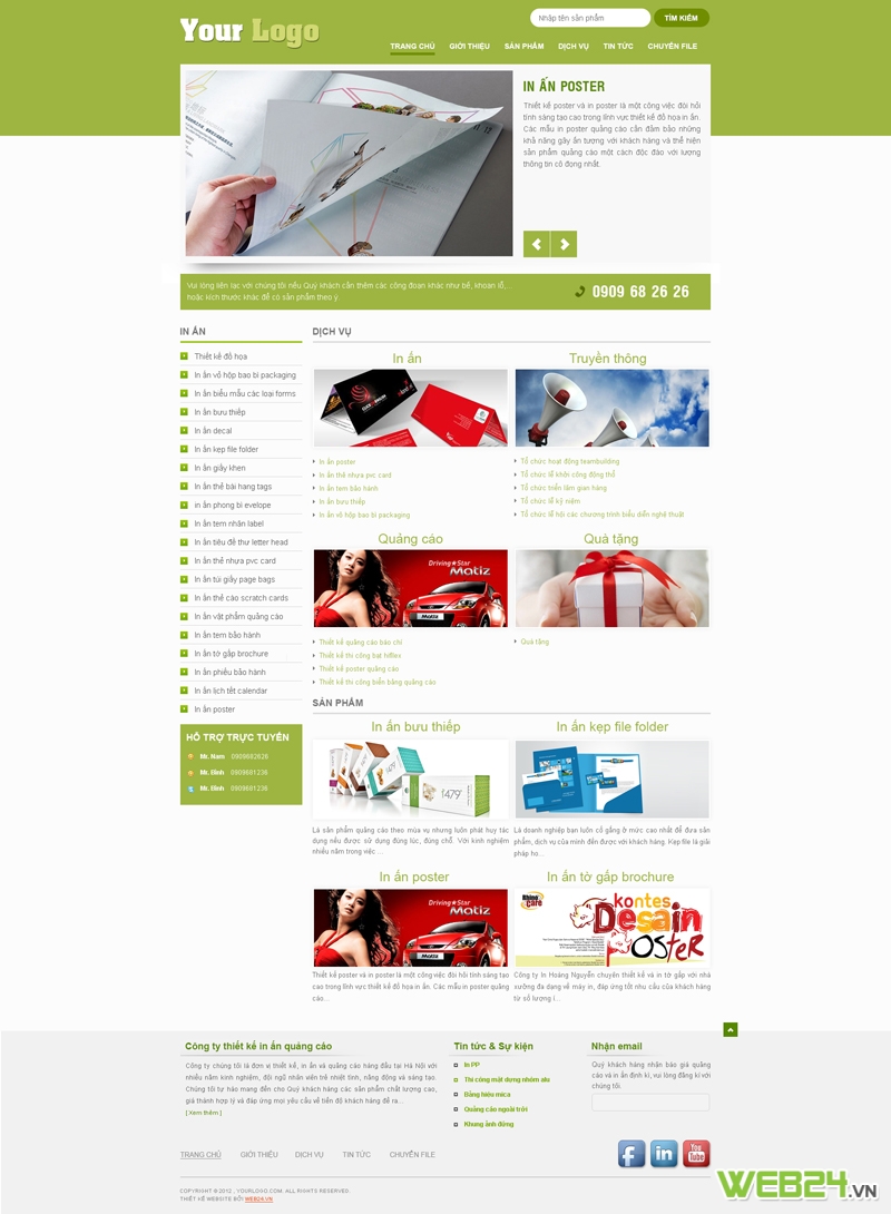 Mẫu website in ấn 03