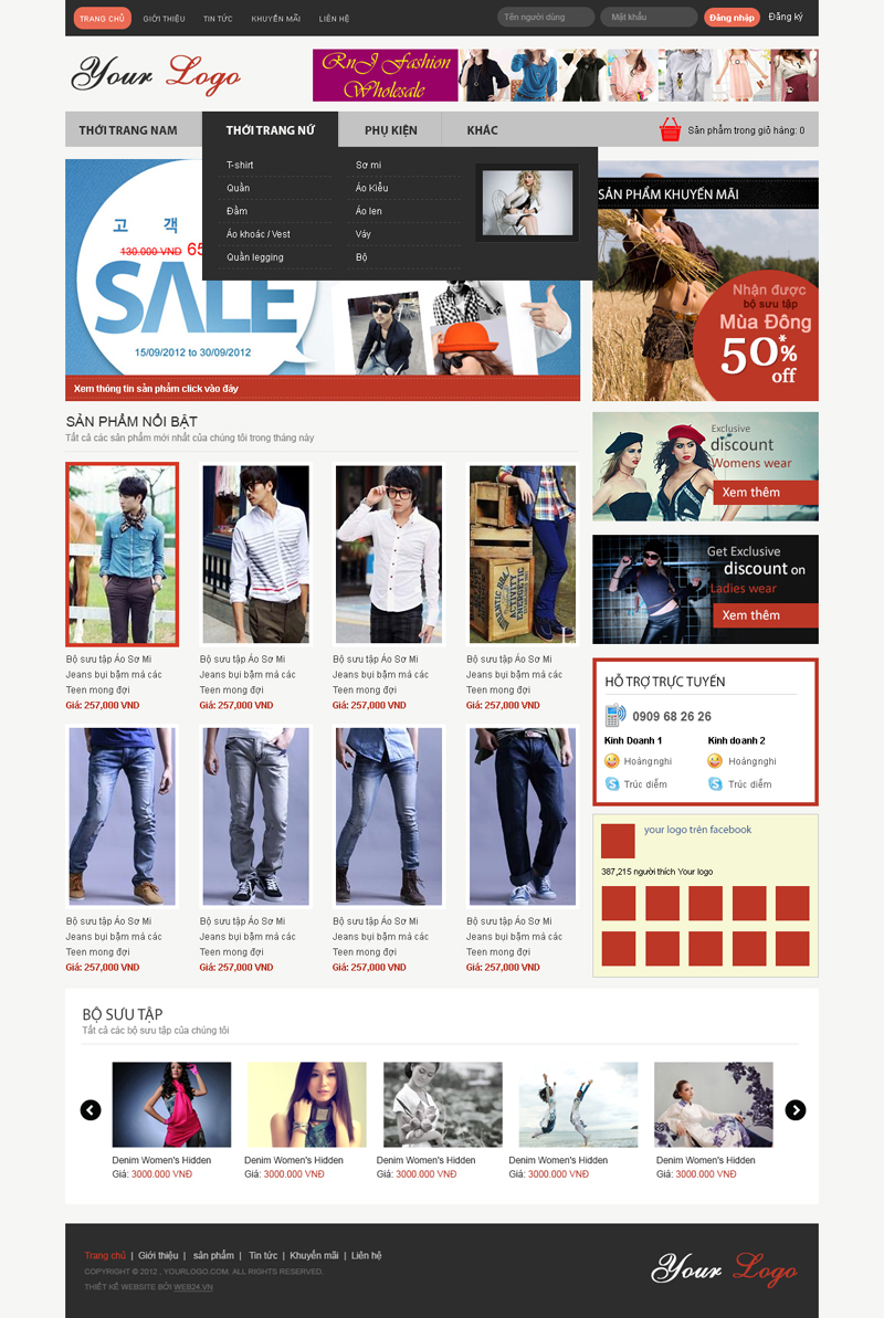 Website Shop quần áo