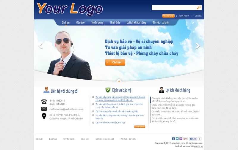 Website Dịch vụ bảo vệ 1