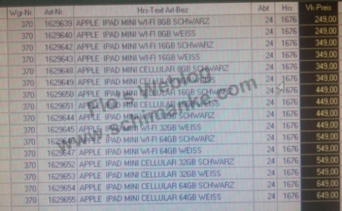 iPad Mini giá từ 250 USD