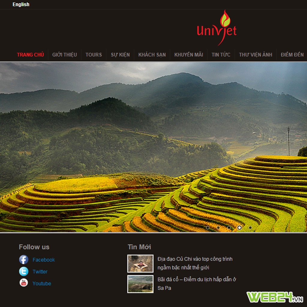 Thiết kế web du lịch UniViet Travel