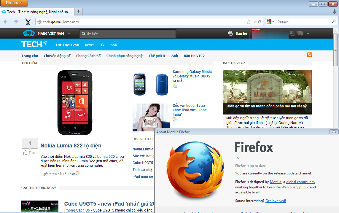 Firefox 16.0, vừa ra, dính lỗi, bảo mật, nghiêm trọng, thiết kế web giá rẻ