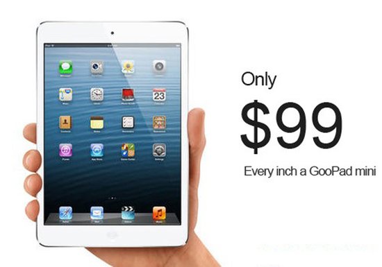 GooPad mini, bản nhái, iPad mini, giá 99 USD
