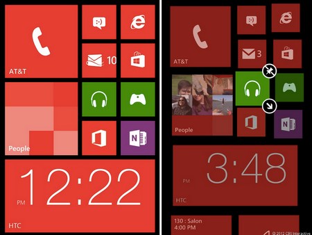 Giao diện chính của Windows Phone 8 có thể tùy biến dễ dàng, phù hợp với sử dụng của người dùng