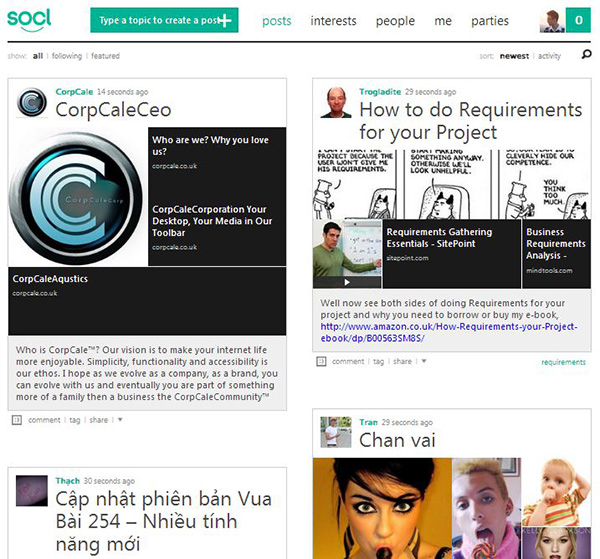 Microsoft ra mắt mạng xã hội Socl bản thử nghiệm
