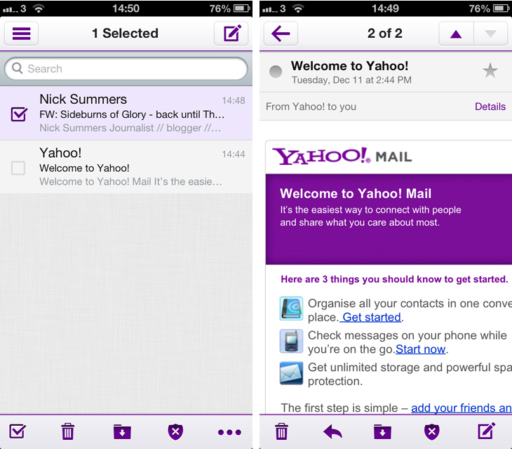 Yahoo Mail thay đổi giao diện Windowns 8 đẹp và chuyên nghiệp